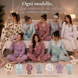 3-teiliger langer damenpyjama mit passendem set aus pullover und hose