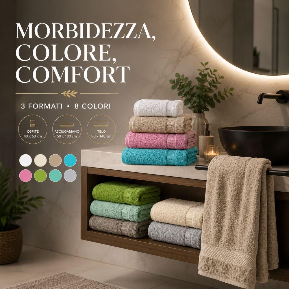  set 3 formati asciugamani in spugna morbida ospite asciugamano e telo - foto 4