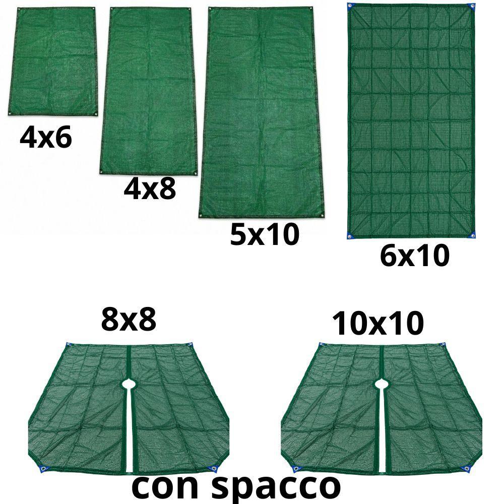 Telo antispina per raccolta olive in rete verde, disponibile in 3 misure