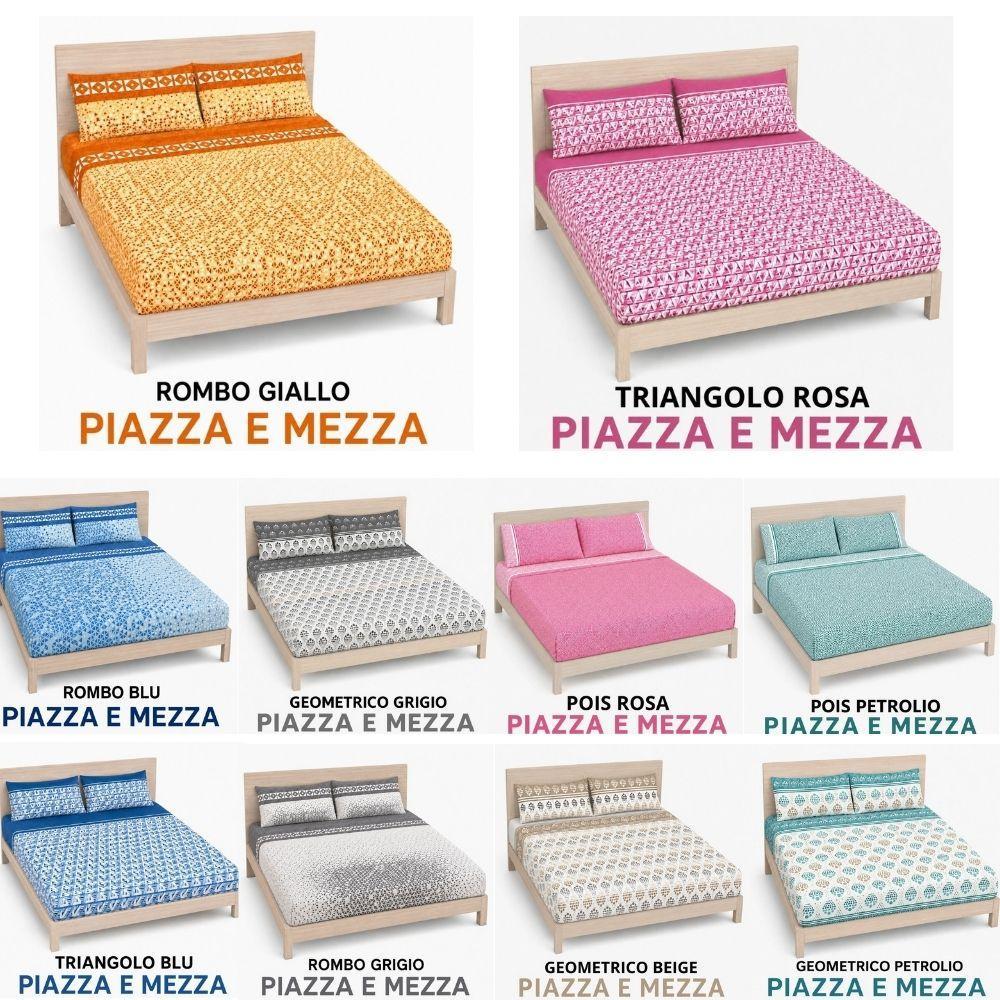 completo letto una piazza e mezzo lenzuolo sopra sotto con angoli e federe - foto 1 completo letto una piazza e mezzo lenzuolo sopra sotto con angoli e federe - foto 1