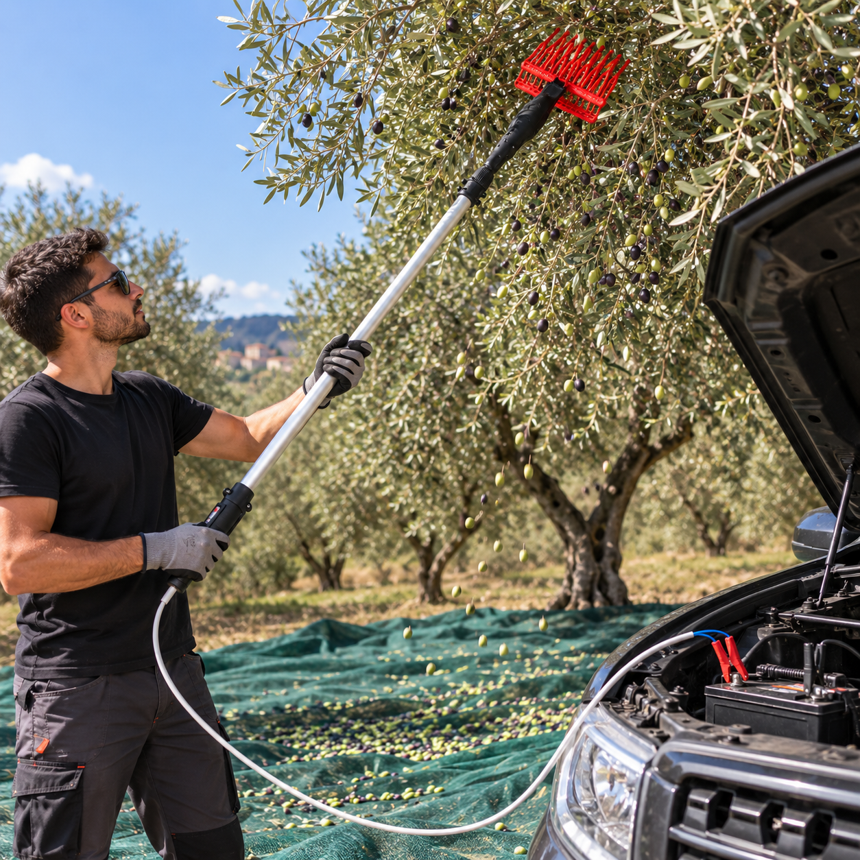 abbacchiatore per olive telescopico fino a 3 metri con cavo 10 metri - foto 2 abbacchiatore per olive telescopico fino a 3 metri con cavo 10 metri - foto 2