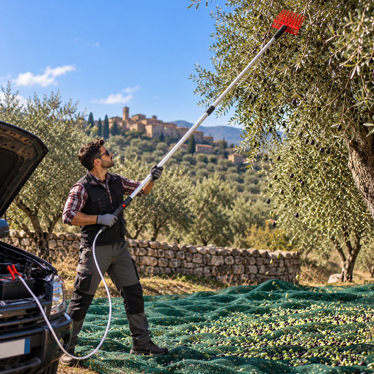 abbacchiatore per olive telescopico fino a 3 metri con cavo 10 metri - foto 4 abbacchiatore per olive telescopico fino a 3 metri con cavo 10 metri - foto 4