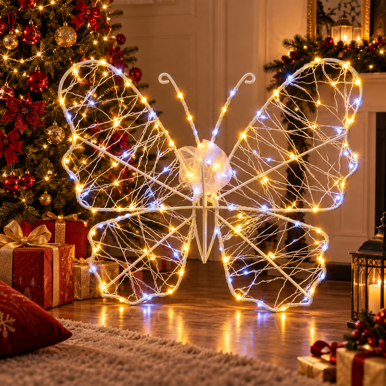 farfalla luminosa led 3d decorativa con micro luci bianco caldo e freddo decorazione interno ed esterno - foto 3 farfalla luminosa led 3d decorativa con micro luci bianco caldo e freddo decorazione interno ed esterno - foto 3