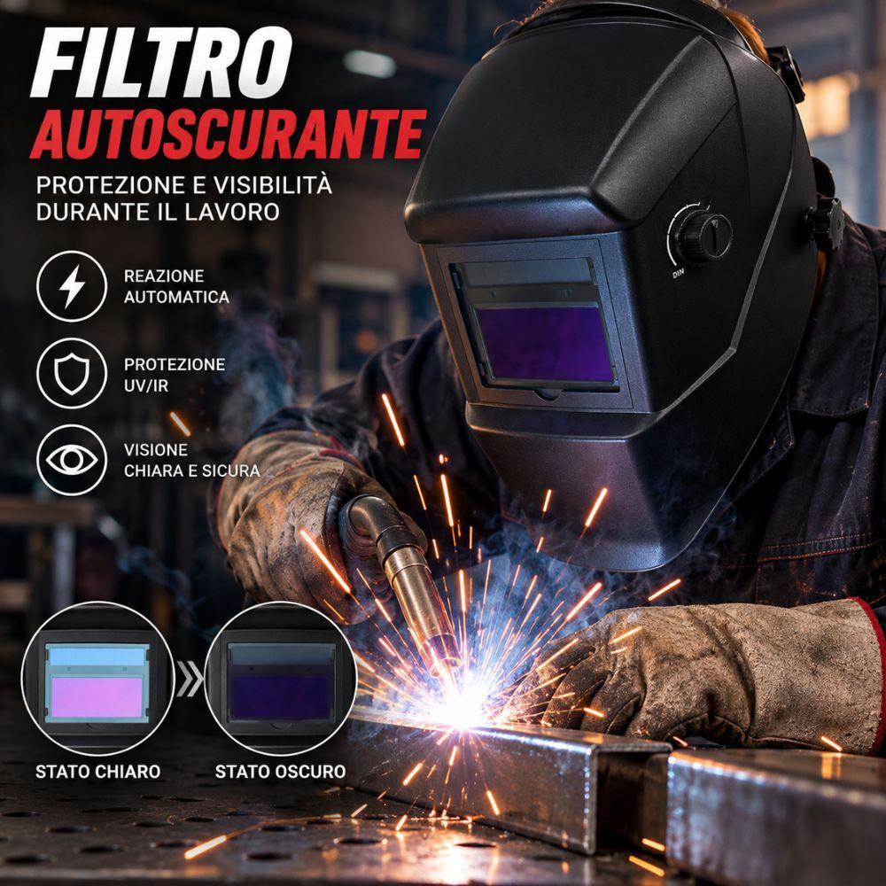 casco per saldatura autoscurante con filtro automatico - foto 2 casco per saldatura autoscurante con filtro automatico - foto 2