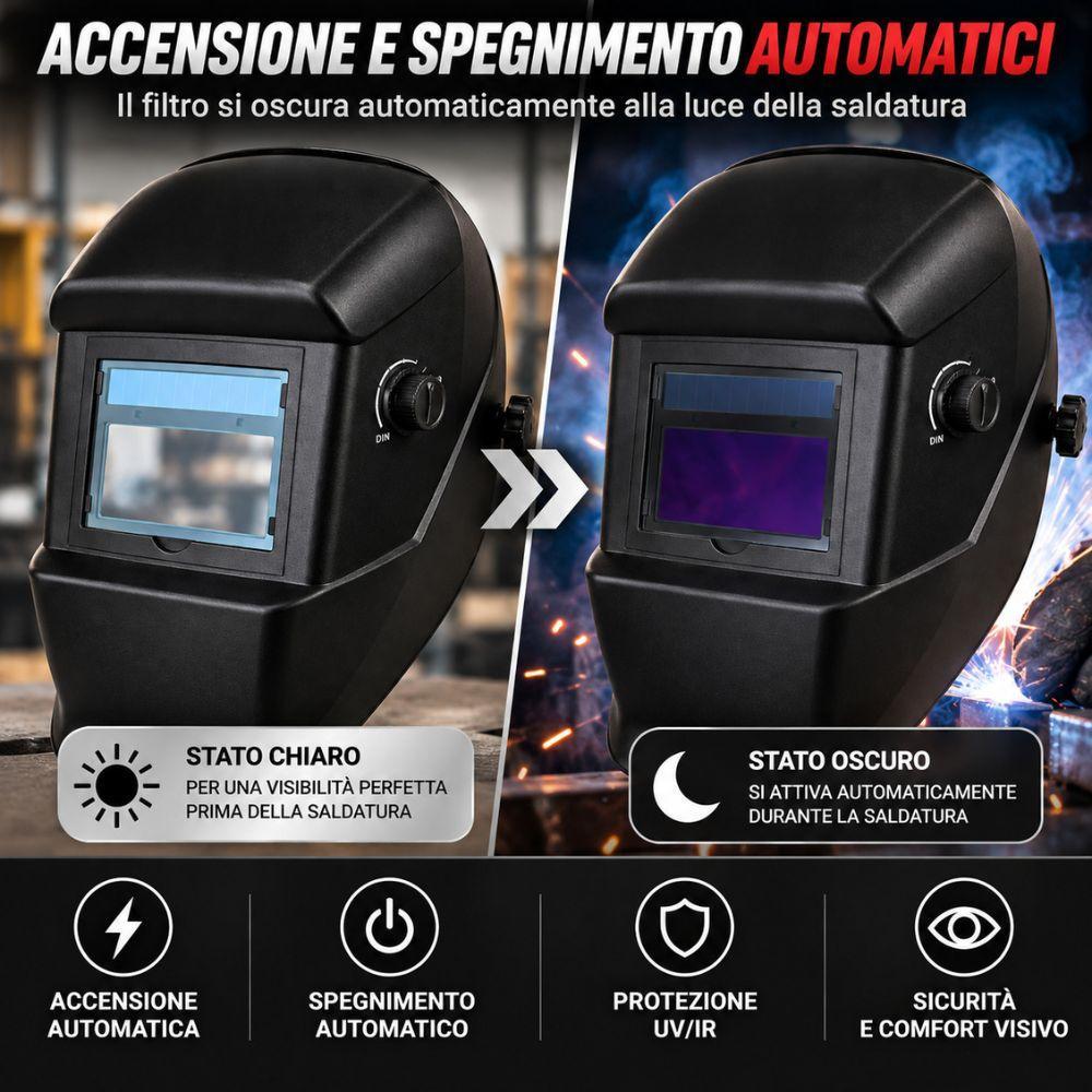 casco per saldatura autoscurante con filtro automatico - foto 3 casco per saldatura autoscurante con filtro automatico - foto 3